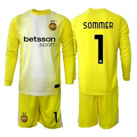 Inter Milan Yann Sommer #1 Keeper Borte skjorte til barn 2025-26 Langermet (+ korte bukser)